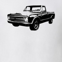 1967 K10 Apache Pickup Truck 3/4 View White T Shirt
