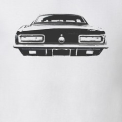 1967 CHEVY CAMARO SS Rear View Black Graphic Light T Shirt