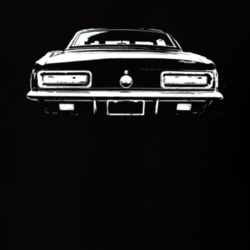 1967 CHEVY CAMARO SS Rear View White Graphic Dark T Shirt