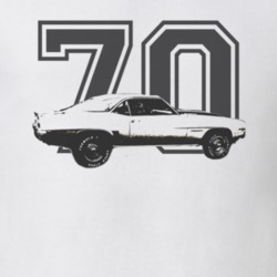1970 CHEVY CAMARO Z28 Side View Black Graphic With Year Light T Shirt