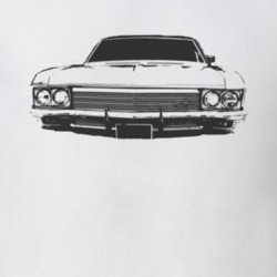 1970 CHEVY CAPRICE Grill View Black Graphic Light T Shirt
