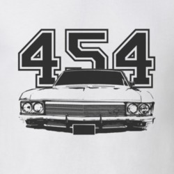 1970 CHEVY CAPRICE Grill View Black Graphic With Engine Size Light T S