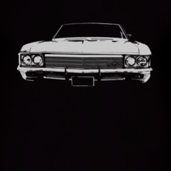 1970 CHEVY CAPRICE Grill View White Graphic Dark T Shirt