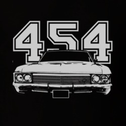 1970 CHEVY CAPRICE Grill View White Graphic With Engine Size Dark T Sh