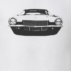 1971 CHEVY CAMARO SS Grill Black Graphic Light T Shirt