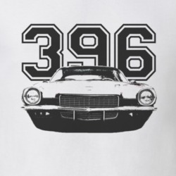 1971 CHEVY CAMARO SS Grill Black Graphic With Engine Size  Light T Shi