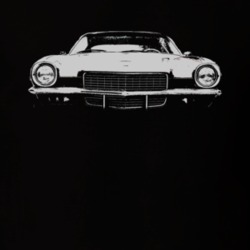 1971 CHEVY CAMARO SS Grill White Graphic Dark T Shirt