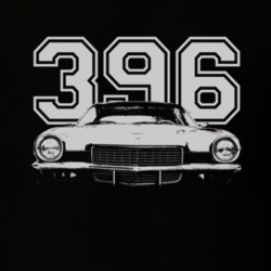 1971 CHEVY CAMARO SS Grill White Graphic With Engine Size  Dark T Shir