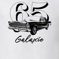 1965 Galaxie Side View With Year And Model Light Color T Shirt