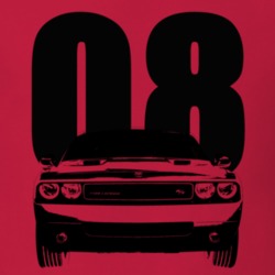 2008 Challenger Grill View With Year Red T Shirt