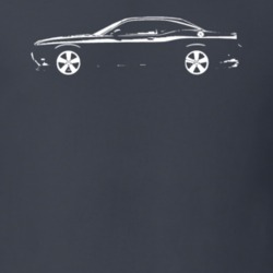 2008 Challenger Side View Charcoal Grey T Shirt