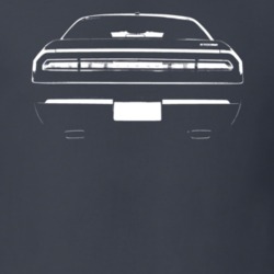2008 Challenger Rear View Charcoal Grey T Shirt