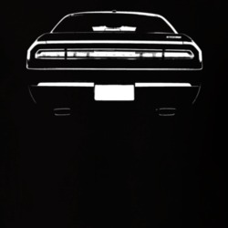 2008 Challenger Rear View Black T Shirt
