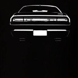 2009 Challenger Rear View Black T Shirt