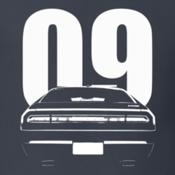 2009 Challenger Rear View With Year Charcoal Grey T Shirt