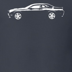 2009 Challenger Side View Charcoal Grey T Shirt
