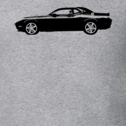 2009 Challenger Side View Heather Grey T Shirt