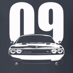 2009 Challenger Grill View With Year Charcoal Grey T Shirt