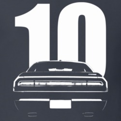 2010 Challenger Rear View With Year Charcoal Grey T Shirt