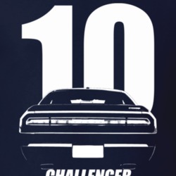 2010 Challenger Rear View With Year And Model Nay Blue T Shirt