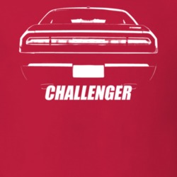 2010 Challenger Rear View With Model Name Red T Shirt