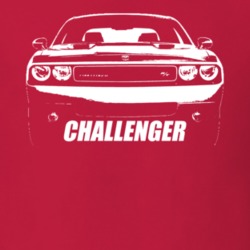 2010 Challenger Grill View With Model Name Red T Shirt