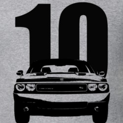 2010 Challenger Grill View With Year Heather Grey T Shirt