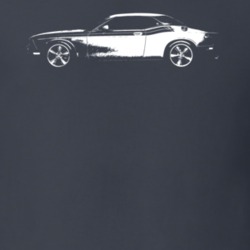 2010 Challenger Side View Charcoal Grey T Shirt