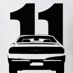 2011 Challenger Rear View With Year White T Shirt