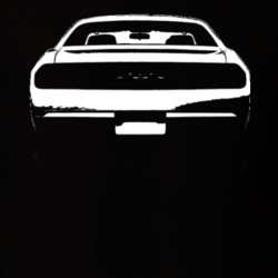 2011 Challenger Rear View Black T Shirt