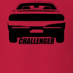 2011 Challenger Rear View With Model Name Red T Shirt