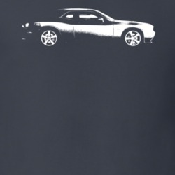 2011 Challenger Side View Charcoal Grey T Shirt