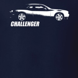 2011 Challenger Side View Navy Blue T Shirt