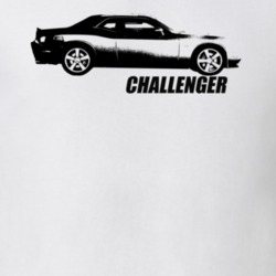 2011 Challenger Side View With Model Name White T Shirt