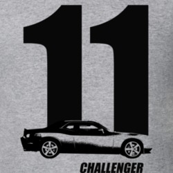 2011 Challenger Side View With Year And Model Name Heather Grey T Shir