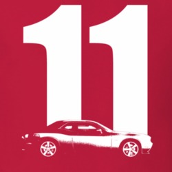 2011 Challenger Side View With Year Red T Shirt