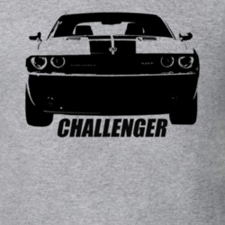 2011 Challenger Grill View With Model Name Heather Grey T Shirt