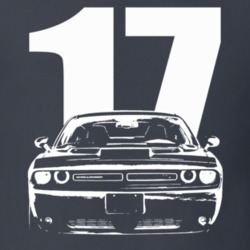 2017 Challenger Grill View With Year Charcoal Grey T Shirt