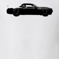 2017 Challenger Side View White T Shirt