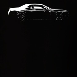 2017 Challenger Side View Black T Shirt