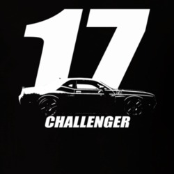 2017 Challenger Side View With Year And Model Name Black T Shirt