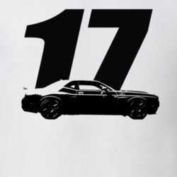2017 Challenger Side View With Year White T Shirt