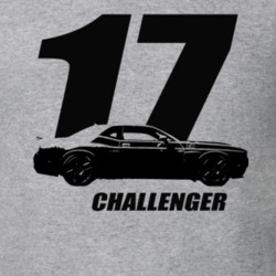 2017 Challenger Side View With Year And Model Name Heather Grey T Shir