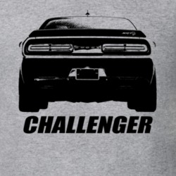 2017 Challenger Rear View With Model Name Heather Grey T Shirt