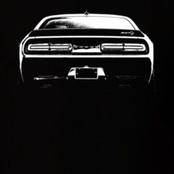 2017 Challenger Rear View Black T Shirt