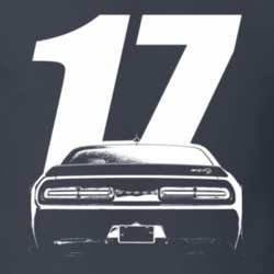 2017 Challenger Rear View With Year Charcoal Grey T Shirt