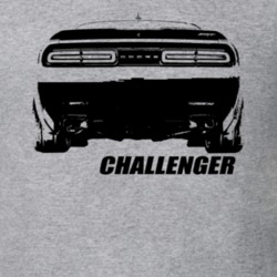 2018 Challenger Rear View With Model Name Heather Grey T Shirt