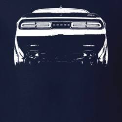 2018 Challenger Rear View Navy Blue T Shirt