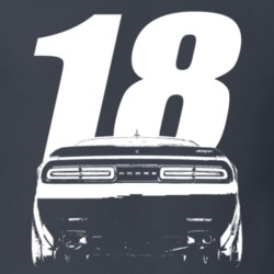 2018 Challenger Rear View With Year Charcoal Grey T Shirt
