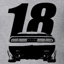 2018 Challenger Rear View With Year Heather Grey T Shirt